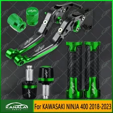 Handle Grips Cap Brake Clutch Levers Set New For KAWASAKI NINJA 400 2018-2023