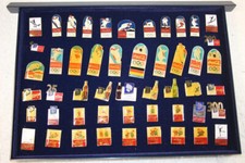 Grosses Coca-Cola PIN Konvolut #13 SAFE box 50 Pins Olympia Lillehammer 1994