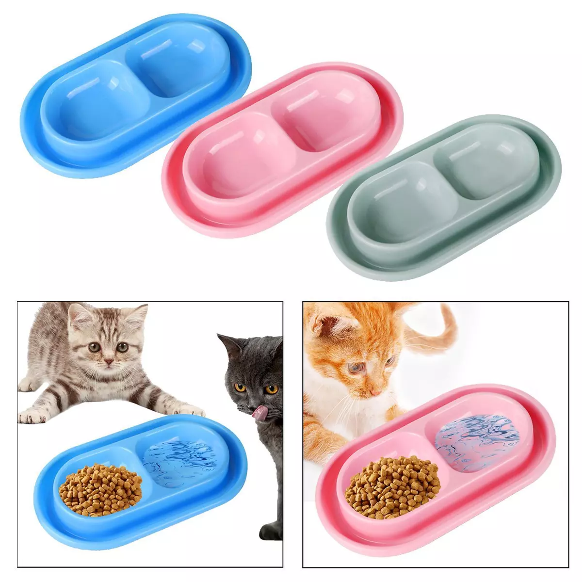 Cat bowl with water clearance moat