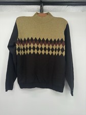 Alfred dunner gold and black ugly grandma sweater made in USA M vtg M