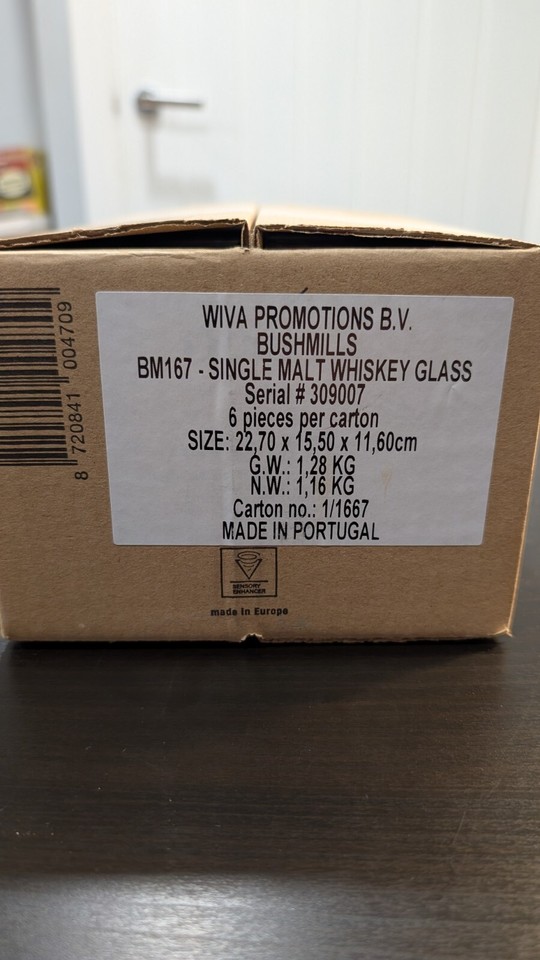 Bushmills Branded whiskey glasses set of 6 eBay