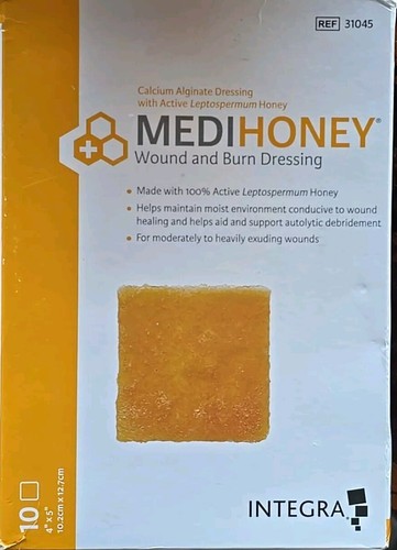 Integra Medihoney 31045 Wound & Burn Dressing (4 X 5"), 10 Ct.