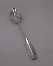 RARE SOLID SILVER STEW SPOON FRANCE 18 EME CLERMONT FERRAND 1736