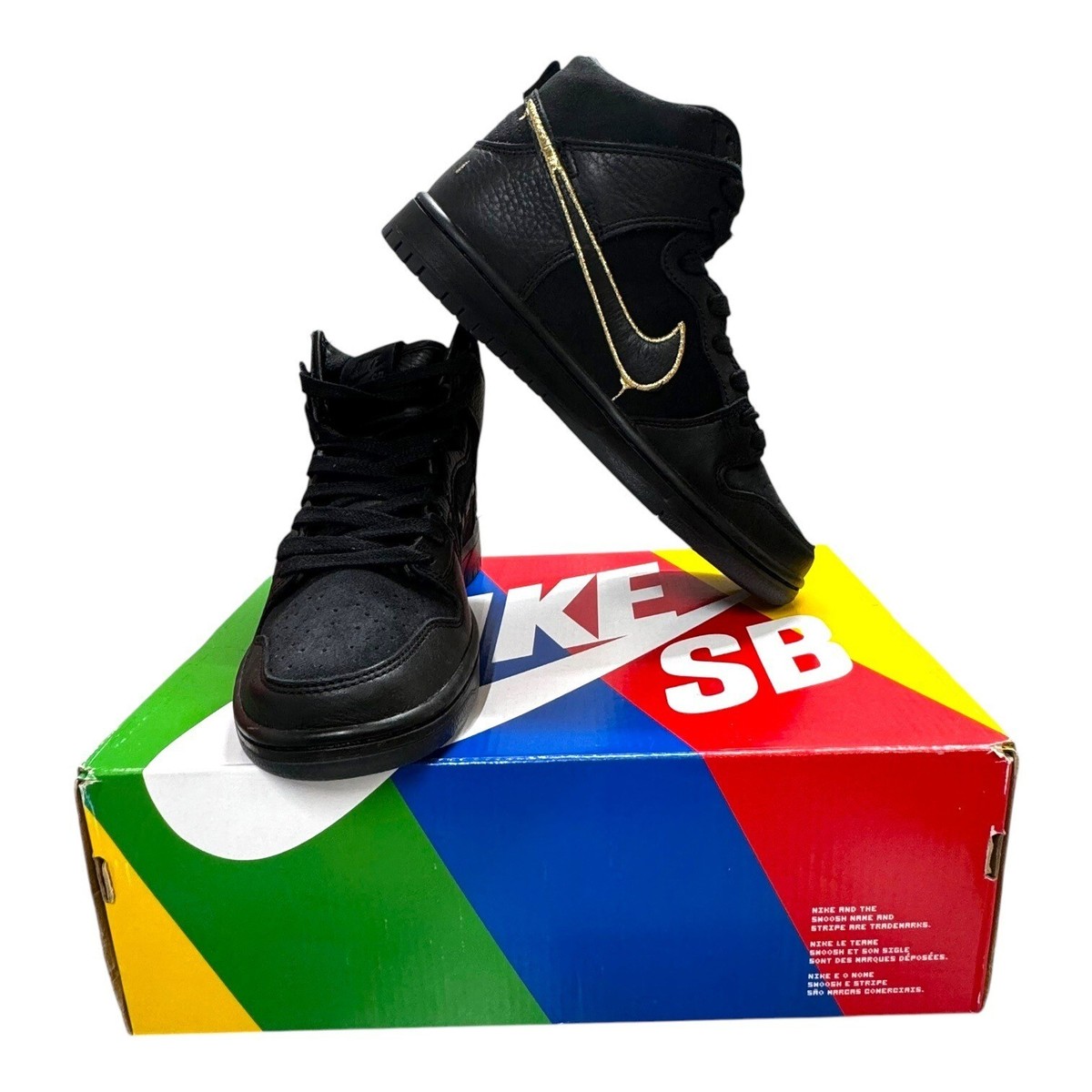 Nike SB Dunk High Pro QS Faust Black Metallic Gold DH7755-001 Size