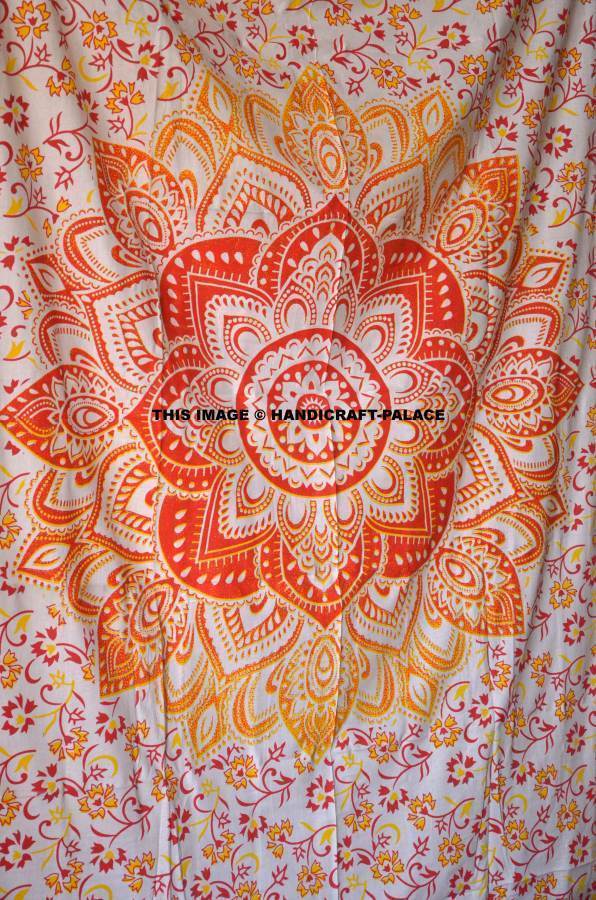 Indian Mandala Tapestry Wall Hanging Bohemian Bedspread Dorm Decor ...