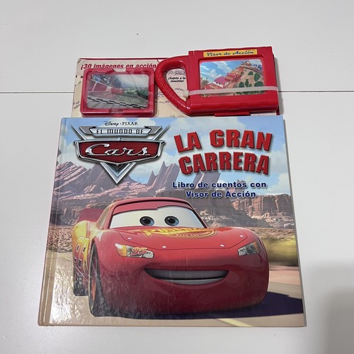 Cars La Gran Carrera Disney Pixar Español Libro 3D/2D con 30 Carte Azione Visiera