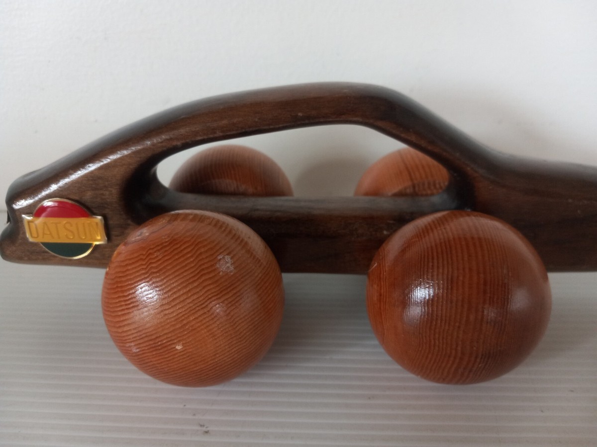 Vintage Two Tone Wooden 300ZX Datsun Rolling Car Back