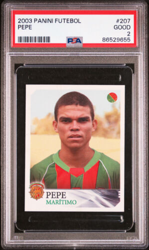 2003 Panini Futebol 207 Pepe Rookie PSA 2 Good RC Portugal Real Madrid Maritimo