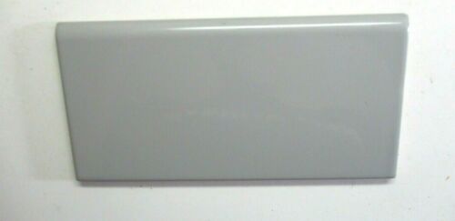 1 Bullnose Wall Tile Turkey 7-7/8" X 4" Gray Gloss Ceramic Cap Porcelain Vintage - Picture 3 of 10