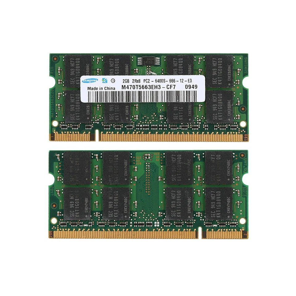 4GB 2x 2GB PC2-6400S 2Rx8 DDR2 800MHz SODIMM memoria Notebook ram Per Samsung IT - Image 2 of 4