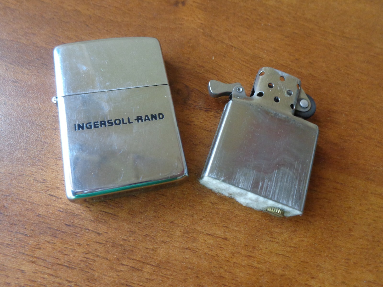 VTG RARE 1980 ZIPPO LIGHTER HIGH POLISH ADVERTISING COMPANY INGERSOLL RAND LOGO