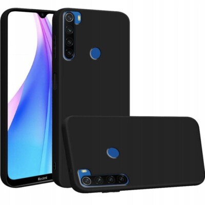 Für Xiaomi Redmi Note 8T - Matt TPU Hülle Case Schutz Jelly HandyTasche SCHWARZ
