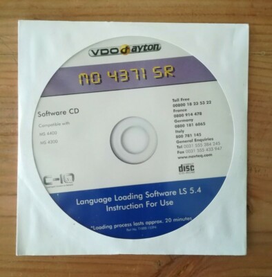 VDO Dayton Betriebssoftware Operation Software MO 4371 SR für MS4400 MS4300 C-IQ