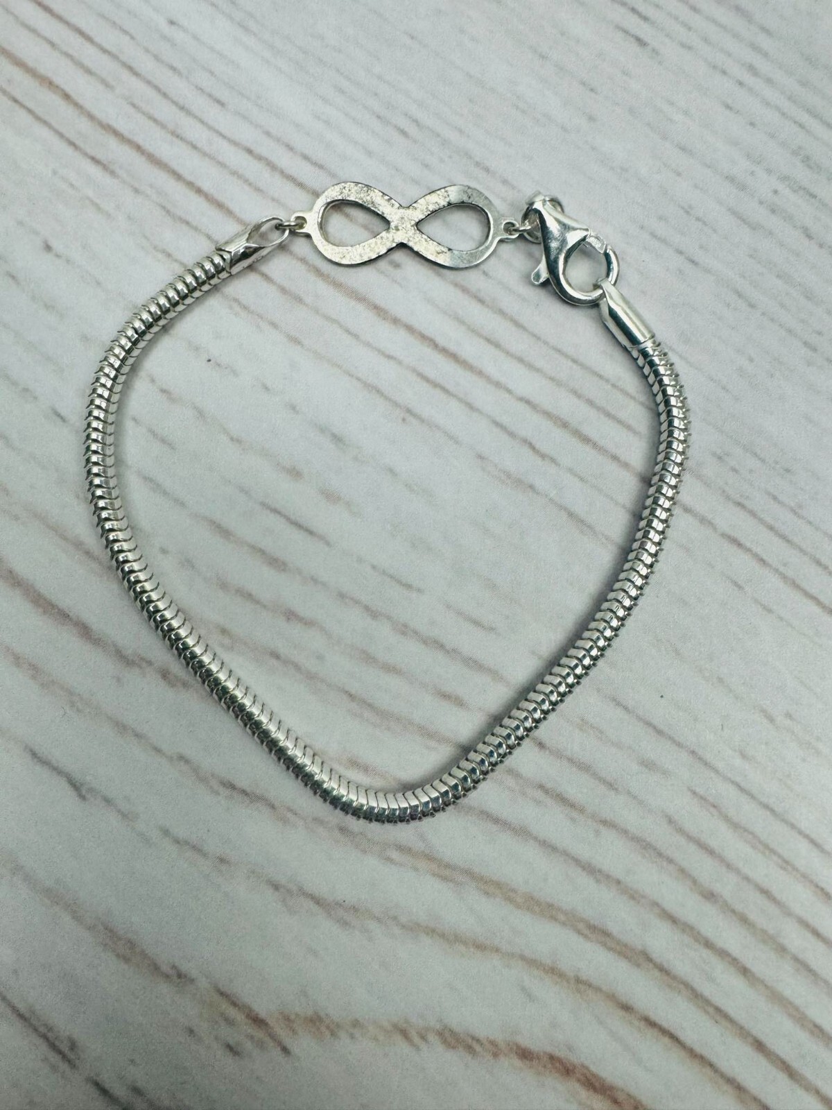 Reflection Beads Sterling Silver Infinity Symbol … - image 1