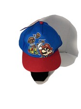 Nintendo Super Mario Boys Baseball Cap in Blue Red-SnapBack-New with Tags