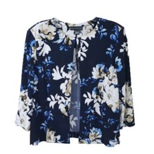 Blue Floral Lightweight Jacket Size 16  Jessica Howard
