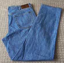  65 New Lands' End Men's Traditional Fit 5 Pocket Denim Jeans Blue 37x31