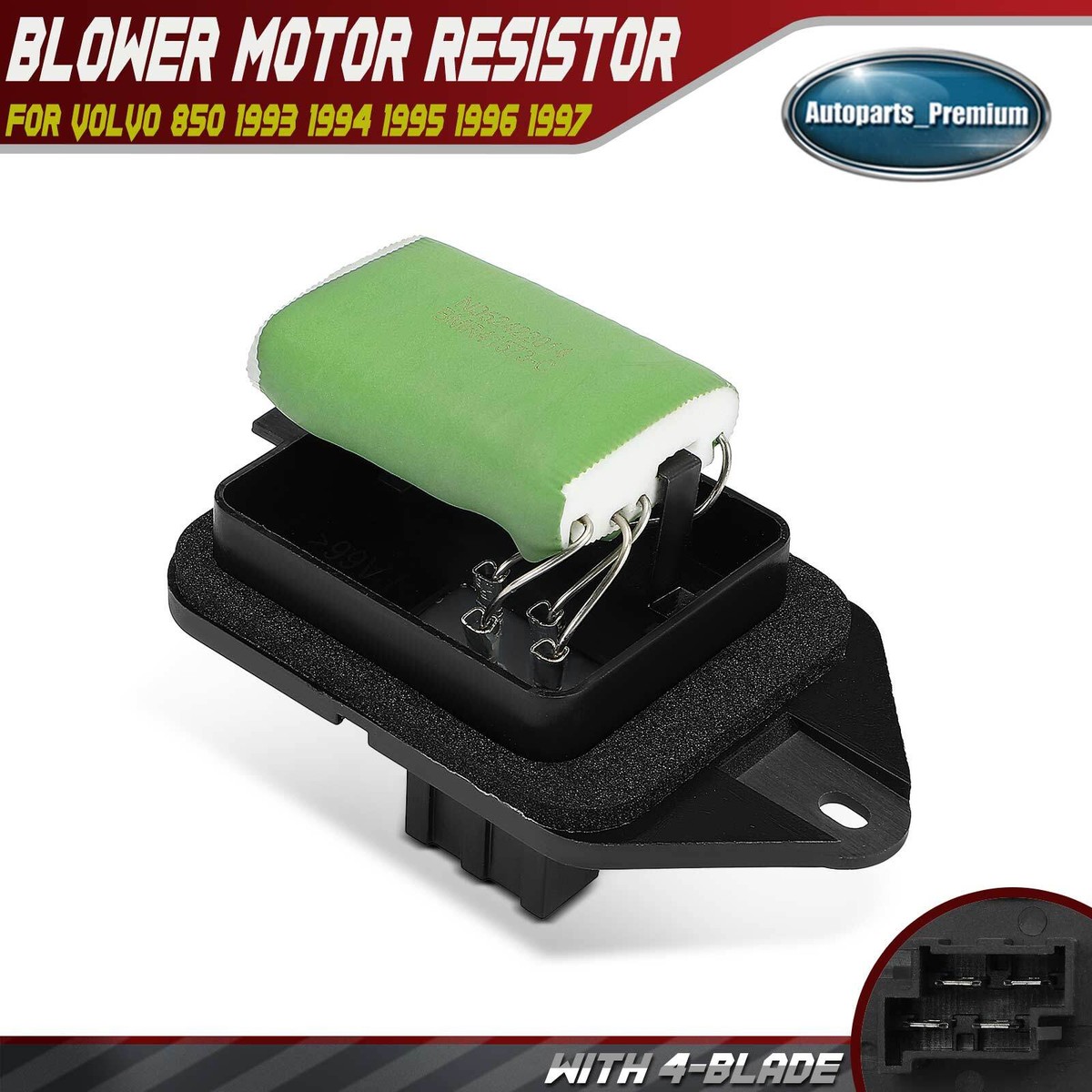 Heater HVAC Blower Motor Resistor for Volvo 850 1994 1995 1996 1997 - 9137937 Heater HVAC Blower Motor Resistor for Volvo 850 1994 1995 1996 1997 - 9137937