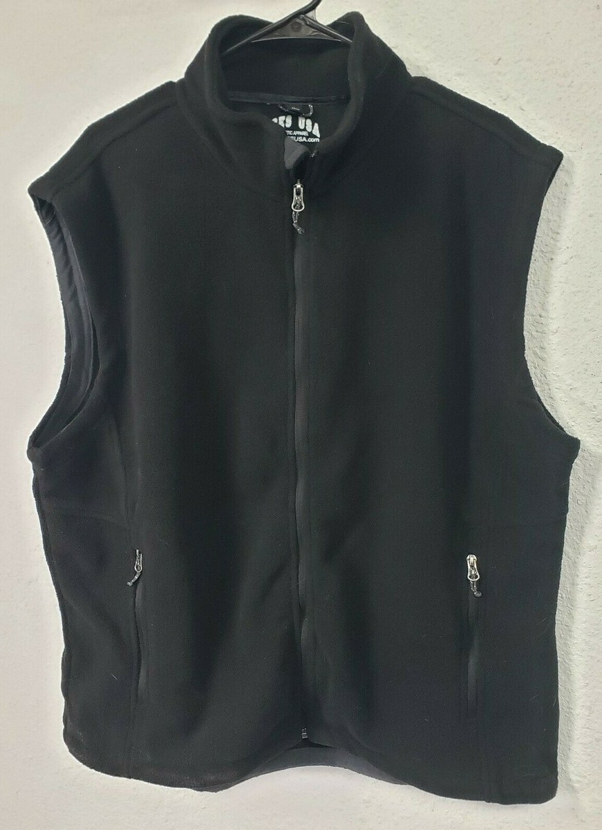 Joe's USA Men's Soft And Cozy Fleece Vest, Black, X-Large | eBay