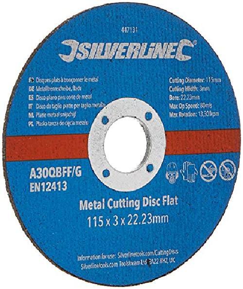 SILVERLINE Metal Cutting Discs Flat 10pk