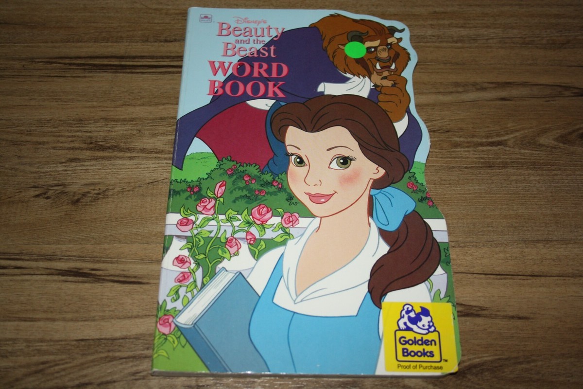 Disney Beauty and the Beast Word Book, Golden Board Book 1992 | eBay
