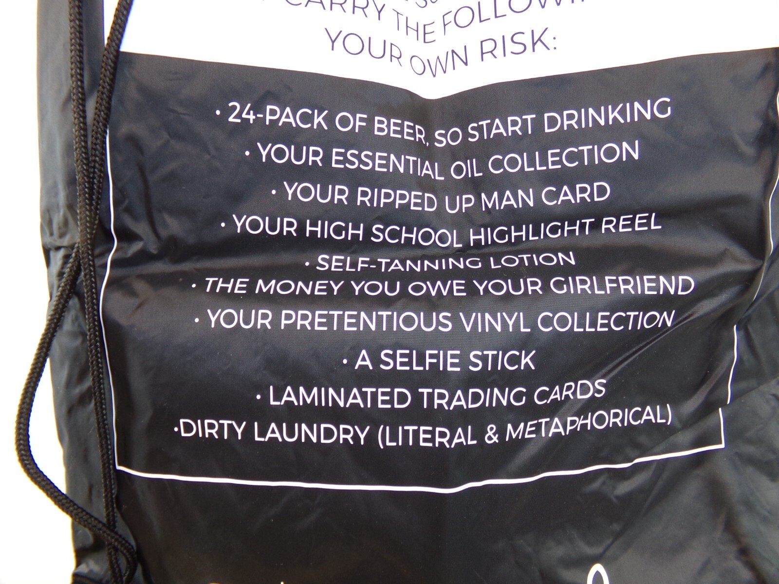 Travis Mathew Golf Nylon Drawstring Backpack Blac… - image 4