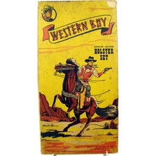 Western Boy Holster Set - BOX ONLY - Excellent Condition - 1930's