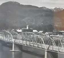 Real Photo Postcard (RPPC) Kootenai River Bridge Libby, Montana. Photo C. Nixon