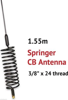 MOONRAKER Tornado stinger 1.55m CB antenna / aerial black springer ariel