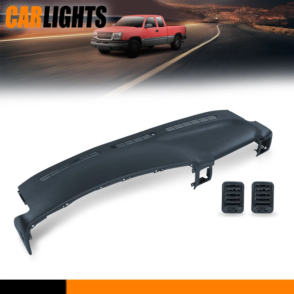 Fit For 99-06 03 Chevy Silverado Molded Dash Cover Cap Board Overlay Snap-On Foto 2 de 4