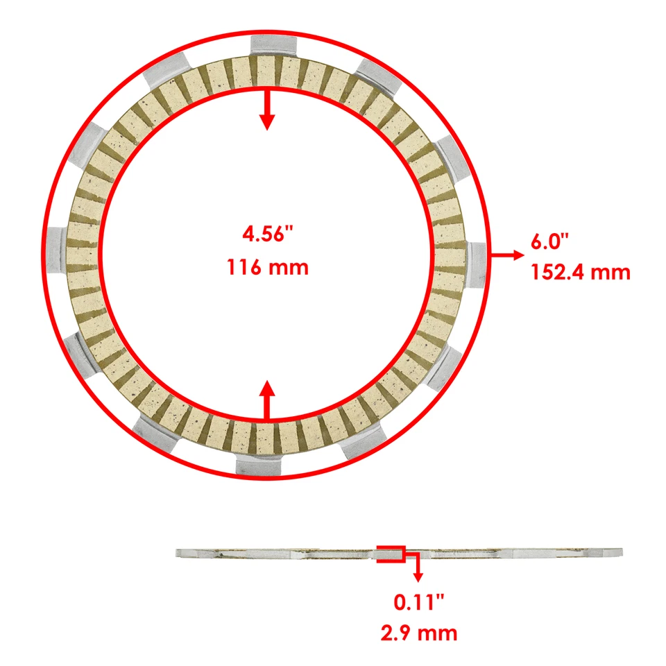 Embrague Caltric placas de fricción y acero para Suzuki GV700GL Madura 700 1985 Foto 2 de 4