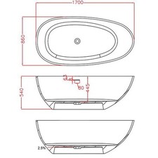 Freistehende Badewanne VELA Mineralguss Solid Stone - Farbe und Größe wählbar