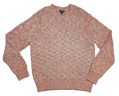 Todd Snyder Crewneck Sweater Cotton Blend  Salmon Heathered  SZ Med  $248