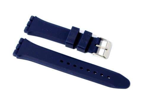 Cinturino per orologio in silicone compatibile swatch irony blu ansa 20mm  gomma | eBay