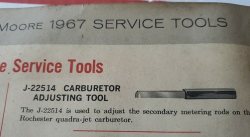 Kent Moore J-22514 Carburetor Metering Rod Bending Tool - NOS - Picture 6 of 6