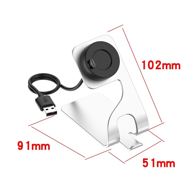 Металлическая зарядная док-станция держатель с зарядным кабелем для Garmin Venu3/3s Vivoactive5 - Изображение 4 из 4