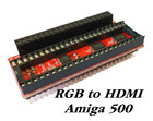 RGB to HDMI Adapter RED Revision 2 for Commodore Amiga 500 RGB2HDMI New