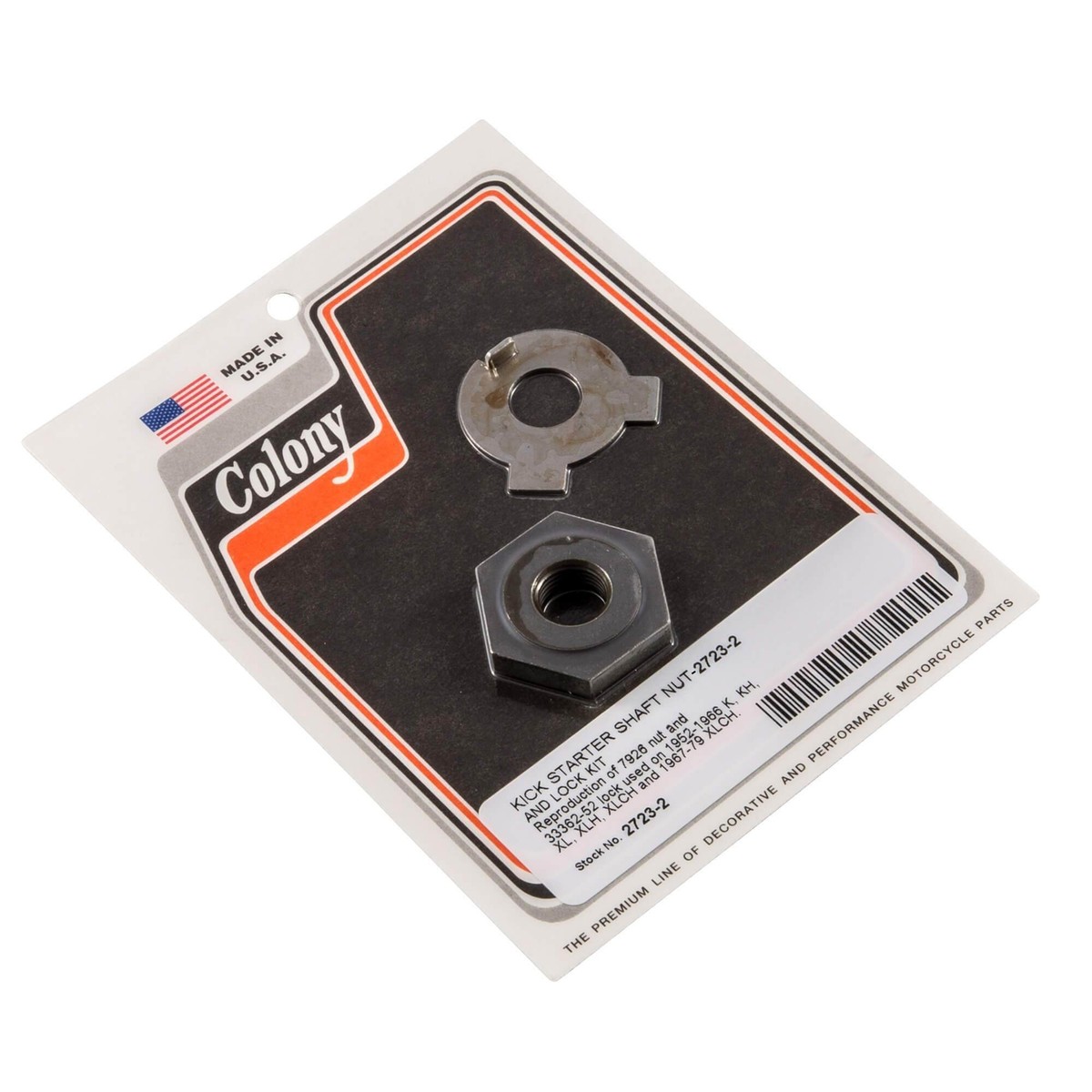 2723-2 Kick Starter Shaft Nut and Lock Kit 1952-1966 HD K/KH/XL