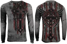 Xtreme Couture By Affliction Men's Long Sleeve T-shirt Liberty Crusade S-4XL