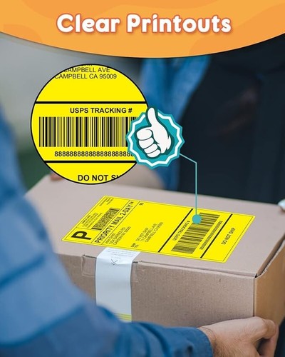 4x6 Thermal Labels - Fanfold Shipping Labels Package 500 Pcs - Choose Your Color - Picture 38 of 41