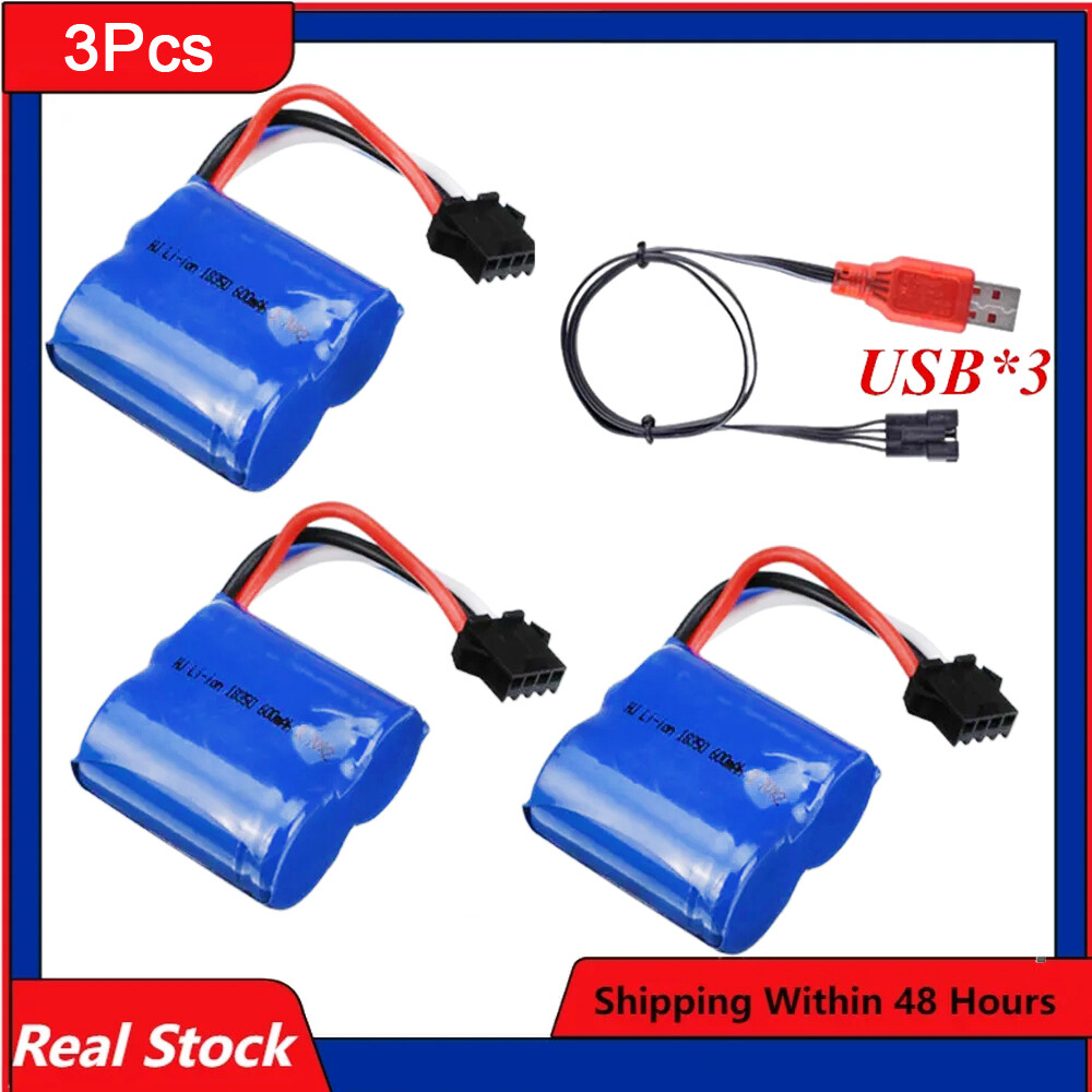 7.4v 600mAh 18350 Li-ion Battery +USB For UDI R/C UDI001 UDI011 Venom Speed Boat
