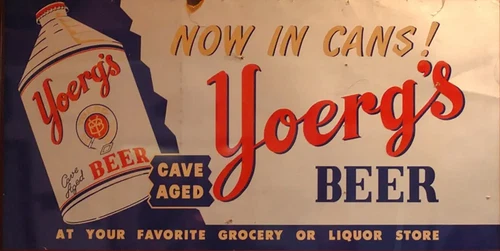 Vintage Yoergs Beer Ad Reproduction Metal Sign Bar Decor