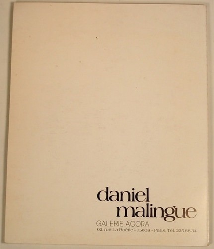 DANIEL MALINGUE GALERIE AGORA 1973 ART CATALOG IN COLOR - Imagen 2 de 4
