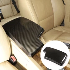Carbon Fiber ABS Grain Armrest Box Decorative Cover For BMW 3 Series 05-12