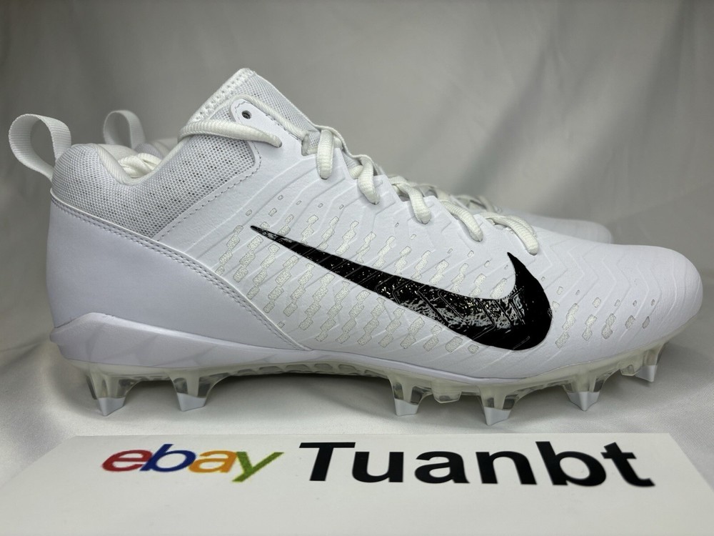 BRAND NEW Nike Alpha Menace Pro 2 Low White/Black Football Cleats CV6477-100
