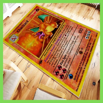 charizard pokemon card rug Charizard Pokémon Rug – Just Rugs main image 1