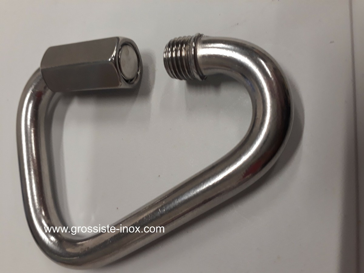 Maillon Rapide Delta Fil Inox 316 - Diamètre 10mm, Qualité Marine A4, Neuf Sous Emballage