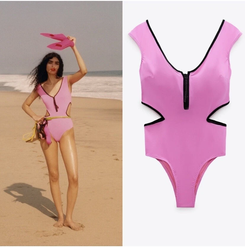 Zara sales pink swimsuit