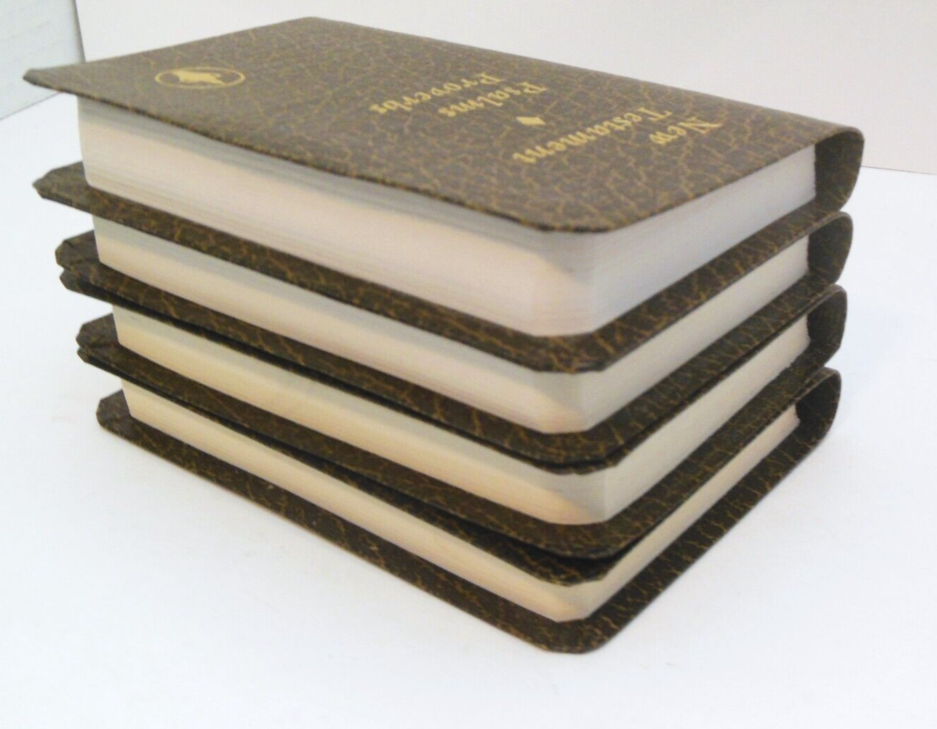 FOUR Gideon NKJV New Testament Psalms Proverbs Bible LOT Brown Pocket