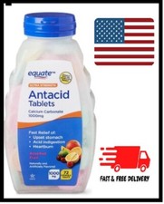 Equate Ultra Strength Antacid Chewable Fruit Tablets, 1000 mg, 72 Ct